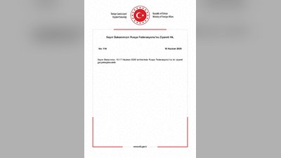Dışişleri Bakanı'ndan Rusya Federasyonu'na Resmi Ziyaret