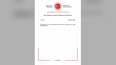 Dışişleri Bakanı'ndan Rusya Federasyonu'na Resmi Ziyaret