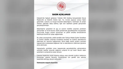 Çalışma ve Sosyal Güvenlik Bakanlığı'ndan Basın Açıklaması