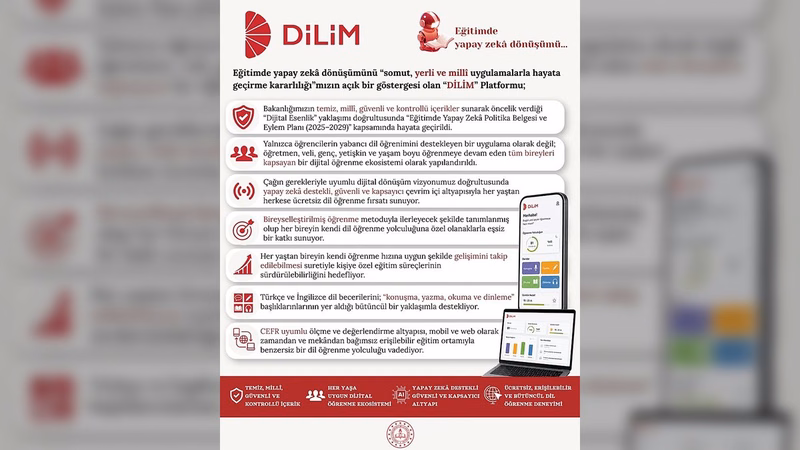MEB'den Yeni Yabancı Dil Platformu: "DİLİM" Tanıtıldı - Görsel 1