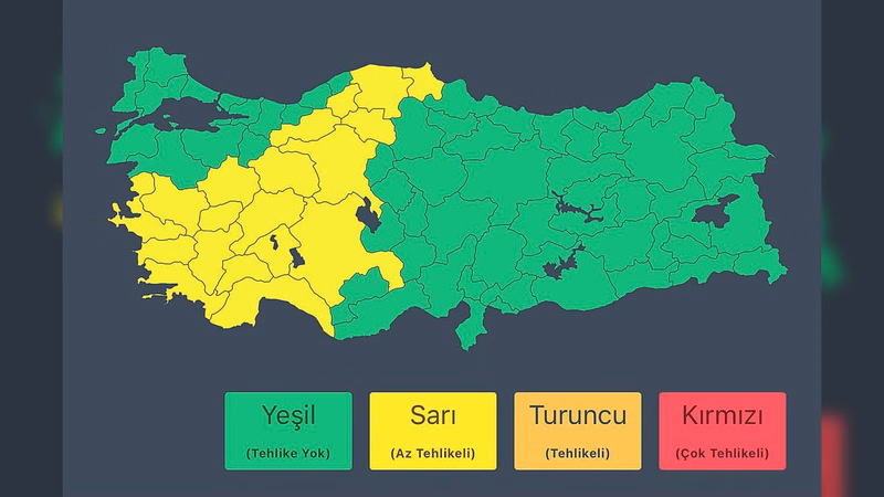 İçişleri Bakanlığı'ndan 18 Haziran İçin Kuvvetli Yağış Uyarısı - Görsel 1