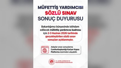 ÇŞİDB Müfettiş Yardımcılığı Sınav Sonuçları Açıklandı