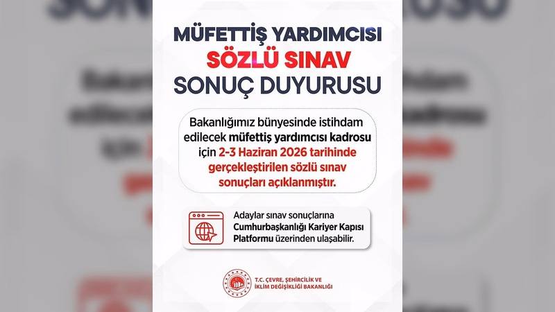 ÇŞİDB Müfettiş Yardımcılığı Sınav Sonuçları Açıklandı - Görsel 1